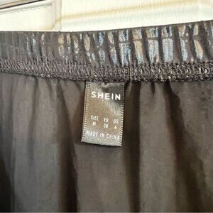 SHEIN black Crocodile Embossed Pencil Skirt